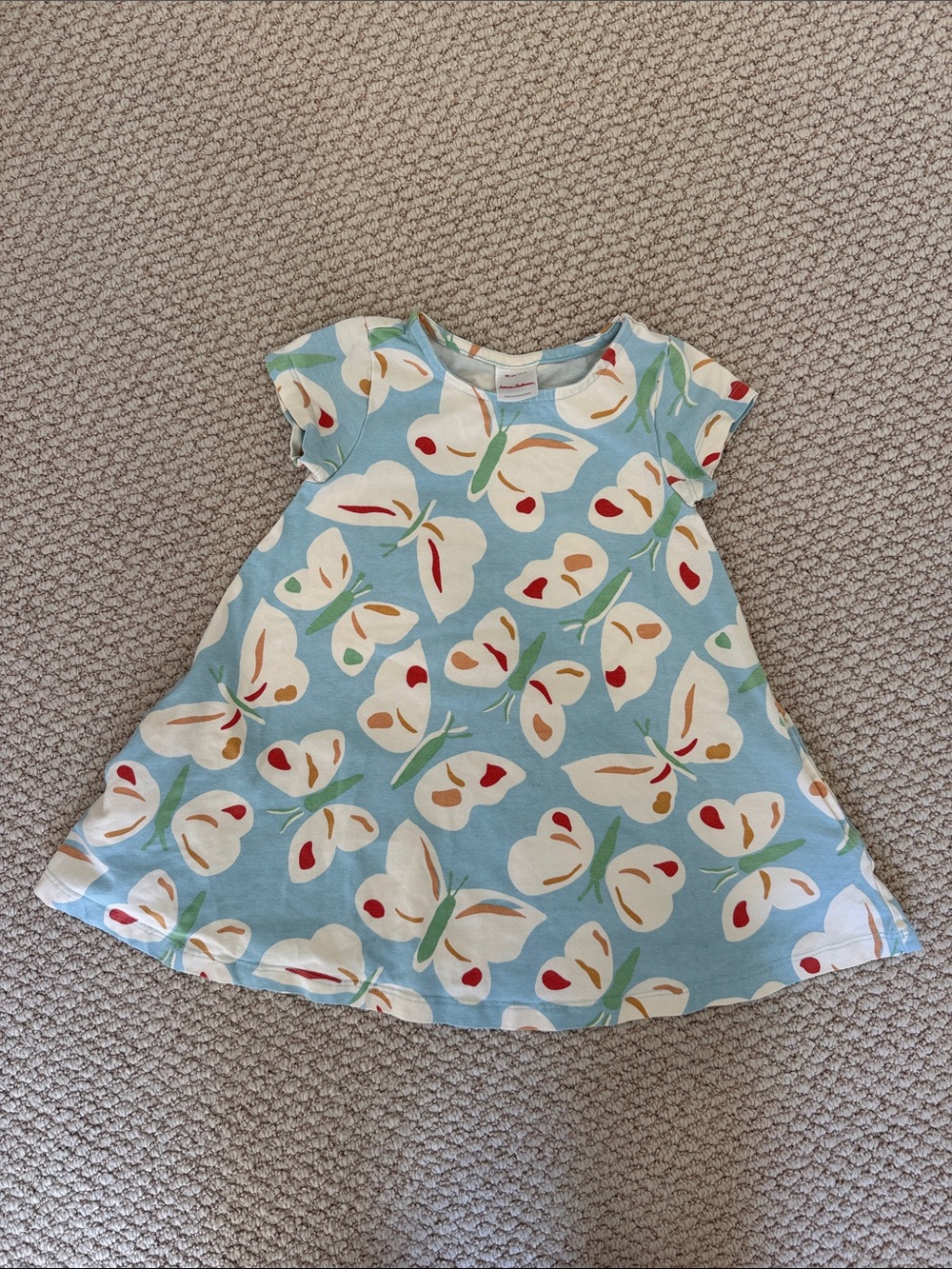 Hanna Andersson Stretch Cotton Butterfly Dress sz 3T